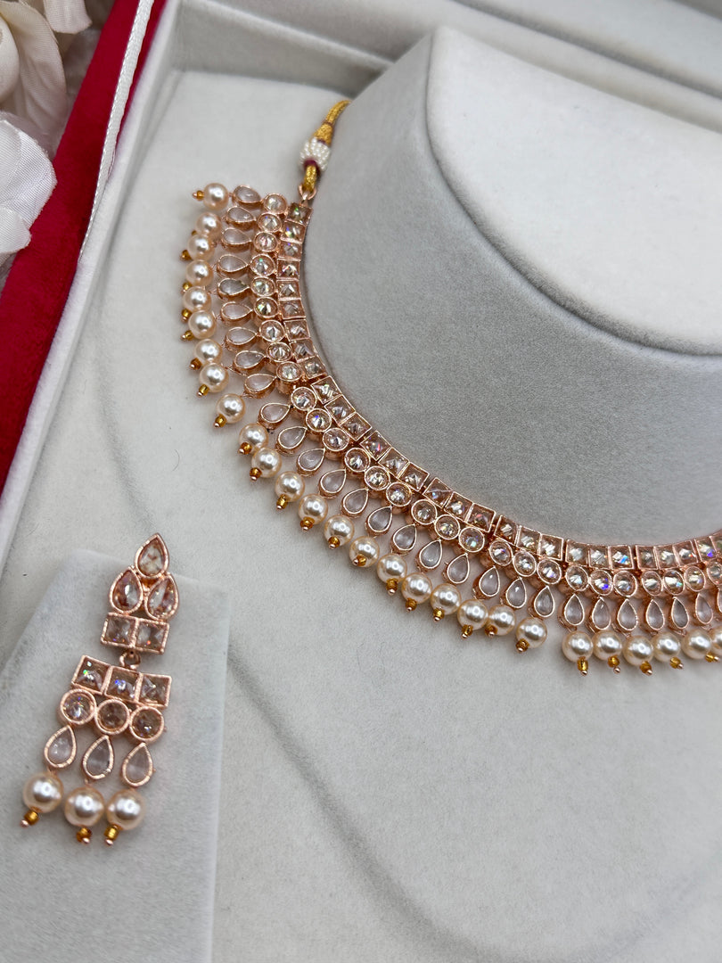 RoseGold Necklace Set