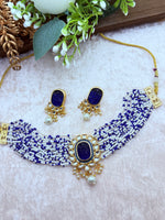 Load image into Gallery viewer, Navy Blue Layered Choker
