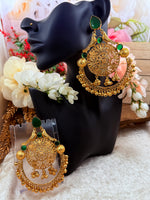 Load image into Gallery viewer, High quality Brass gold plated Big Kashmiri earring with soundable Ghungru