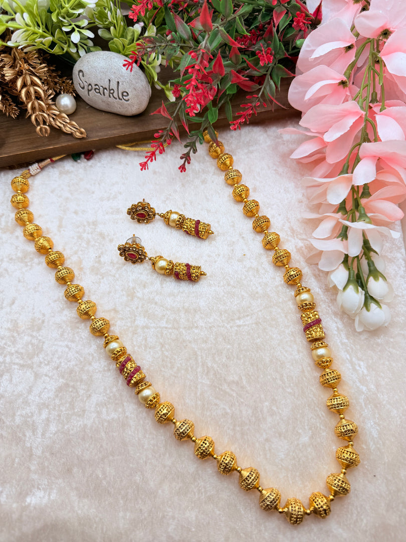 Nirma Antique gold wear Platted Mala