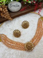 Load image into Gallery viewer, Crystal light Champagne Choker set