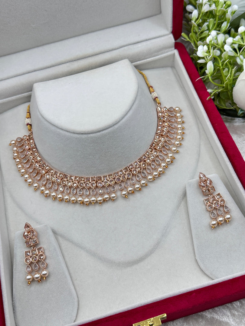 RoseGold Necklace Set