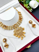 Load image into Gallery viewer, Kamla gold Plated temple Jewerly Necklace Set
