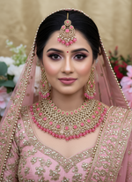 Load image into Gallery viewer, संजना पीच कलर पोल्की चोकर सेट