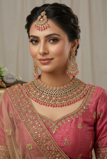 Load image into Gallery viewer, संजना पीच कलर पोल्की चोकर सेट