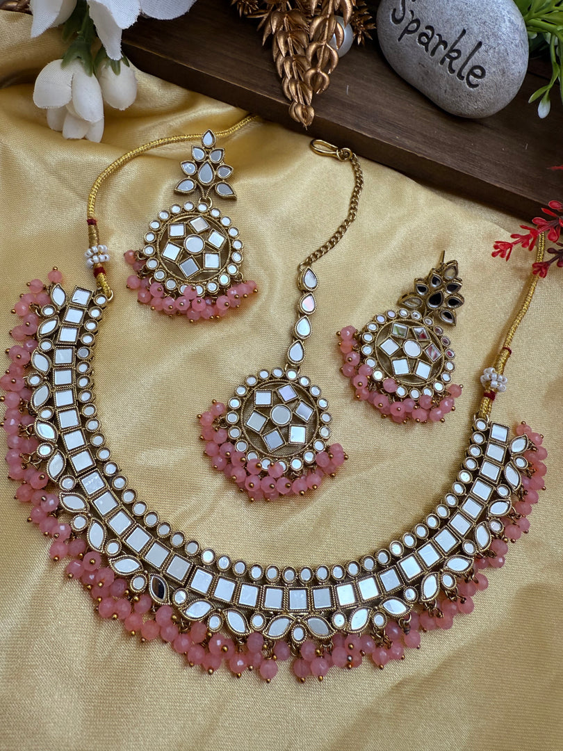 Kanchan Mirrror Necklace Set
