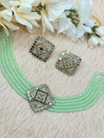 Load image into Gallery viewer, Aaina Simply Mirror Indian Choker Set
