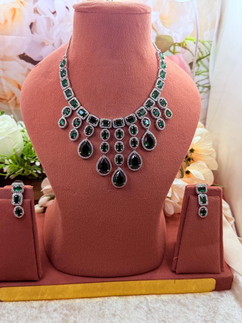 Emerald Green Necklace Set