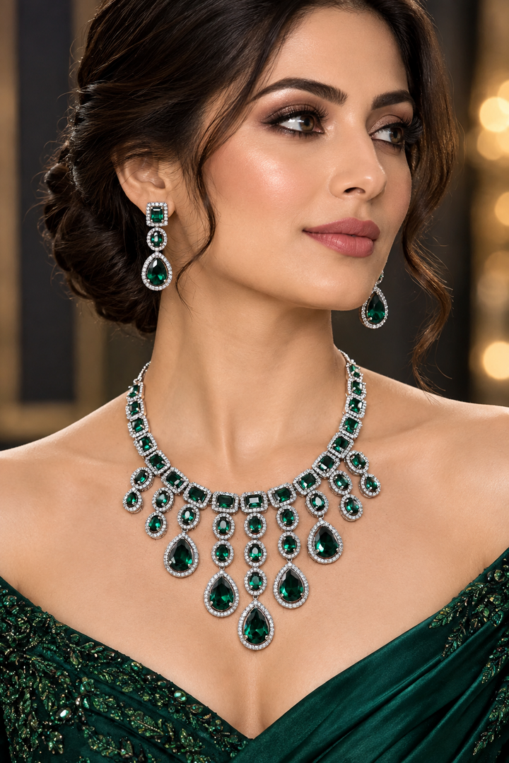Emerald Green Necklace Set