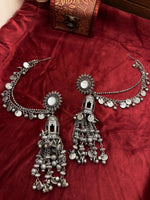 Load image into Gallery viewer, कीर्ति ऑक्सीडाइज़्ड बाहुबली इयररिंग्स