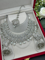 Load image into Gallery viewer, Afsara High Quality Polki Semi Bridal Necklace Set
