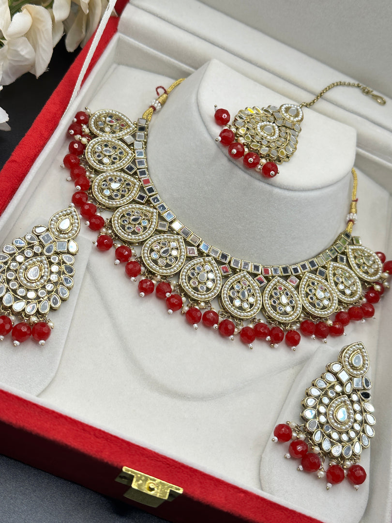 Ahana Mirror Necklace Set