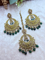 Load image into Gallery viewer, Emerald Green Aarita Indian Tikka set