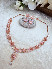 नेवी ब्लू अमेरिकी हीरे का हार