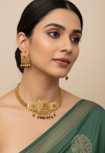 Load image into Gallery viewer, Anwita matte Golden Set
