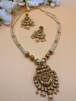 Load image into Gallery viewer, Mahi Gold Color Matte Gold Necklace Set