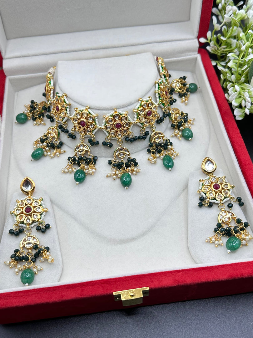 Malika Meenakari Kundan Choker Necklace