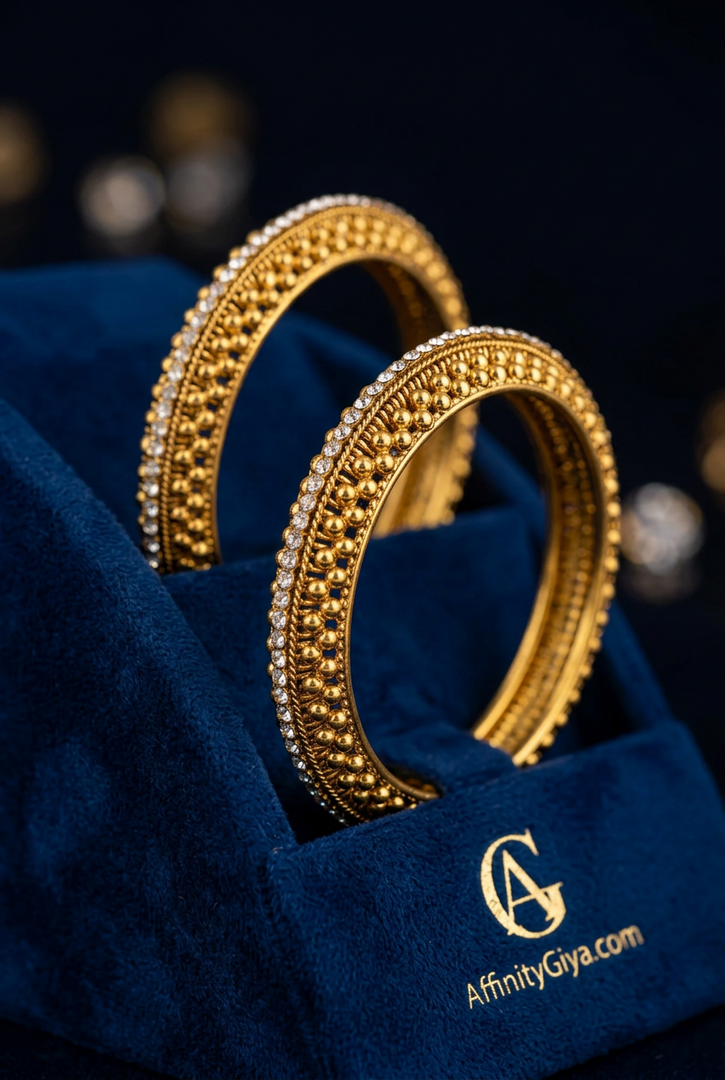 Minakshi Antique Gold Kada
