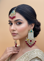 Load image into Gallery viewer, पर्ल क्वीन टिक्का इयररिंग सेट 