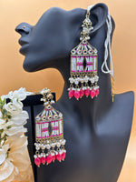 Load image into Gallery viewer, Ashriya Kundan Beads Earring With Sahara
