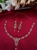 Load image into Gallery viewer, Shalin American Diamond Rosegold Necklace set
