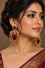 Load image into Gallery viewer, sabyasachi inspiring earrings with bells