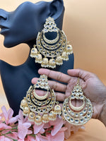 Load image into Gallery viewer, Kundan Drop Jhumki Tikka Earring Set
