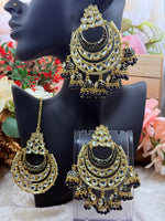 Load image into Gallery viewer, Kundan Jhumki Drops Tikka Earring Set