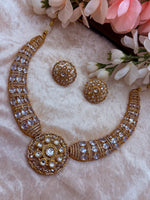 Load image into Gallery viewer, Moissanite polki Necklace set
