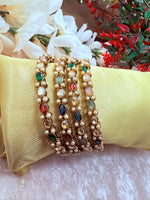 Load image into Gallery viewer, Pasha Multicolor Polki Bangles
