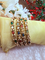 Pasha Multicolor Polki Bangles