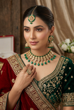 Load image into Gallery viewer, Prisha’s Elegant Polki Drop Pearl Choker Set