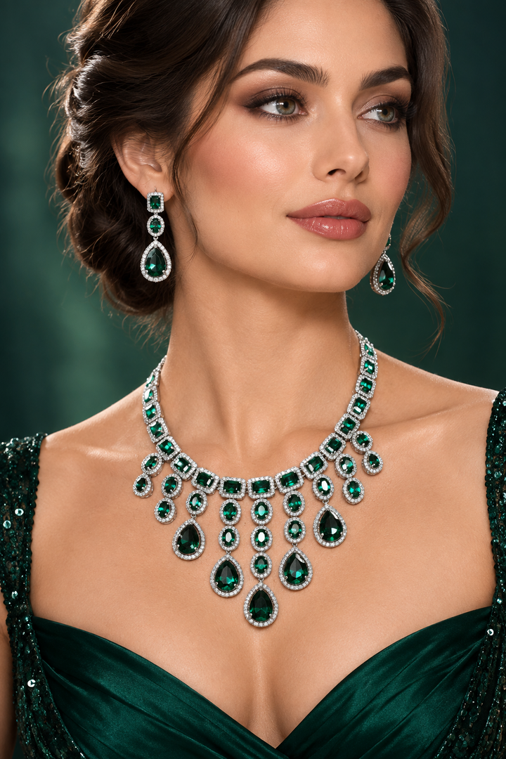 Emerald Green Necklace Set