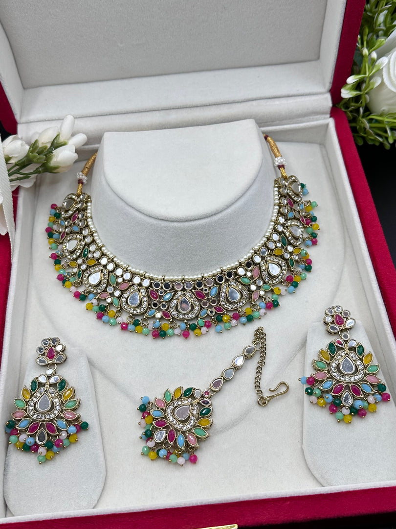 Kimmy mirror necklace set