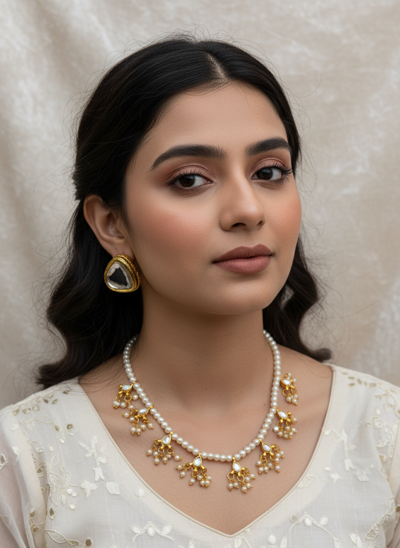 Kundan Meenakari Necklace Set