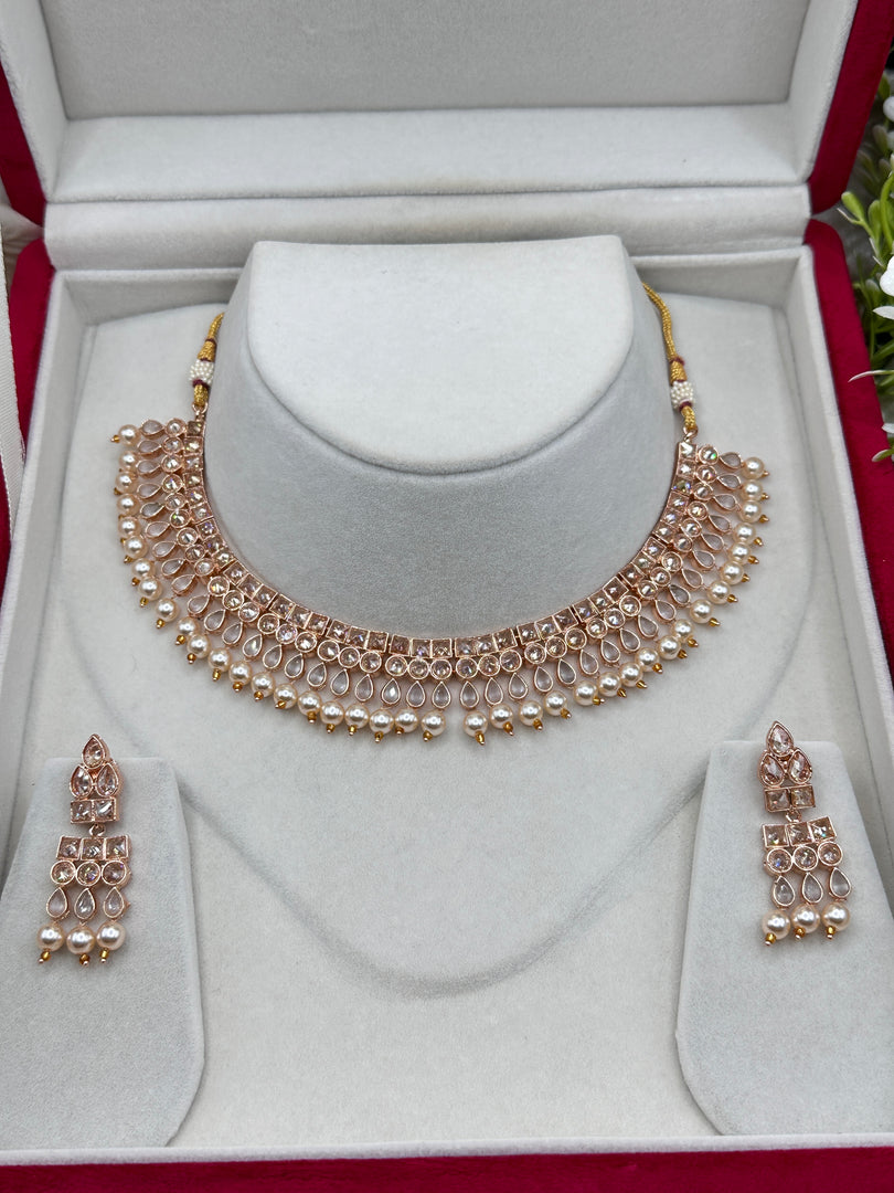 RoseGold Necklace Set