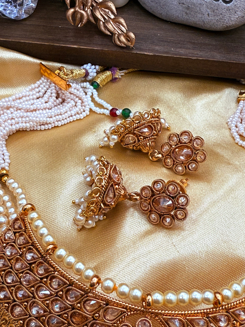 Manisha antique gold plated Choker Set