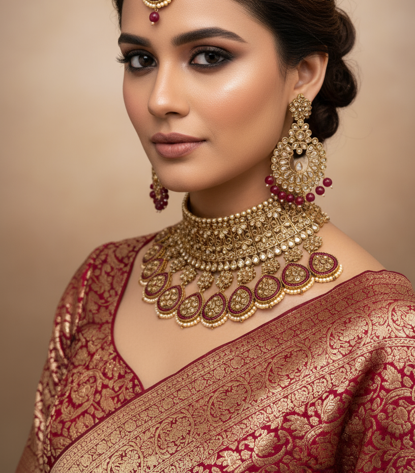 सुंदर पोल्की चोकर सेट 