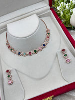 Load image into Gallery viewer, American Diamond Necklace Set
