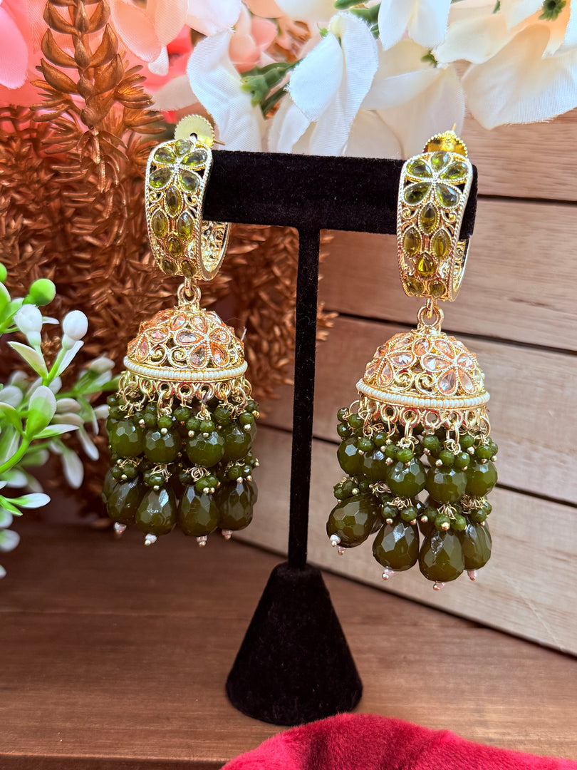 Jaslin Polki Jhumka Earrings