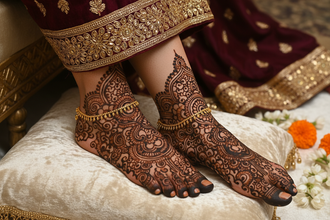 Malini gold plated Golden Payal