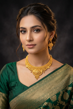 Load image into Gallery viewer, Farida Golden Necklace Sets