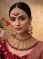 Load image into Gallery viewer, Anaya Indain Polki jewellery Choker Set
