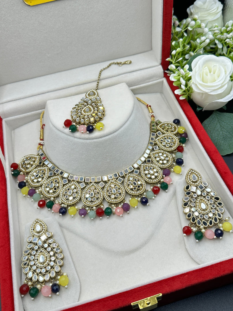 Ahana Mirror Necklace Set