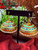 Load image into Gallery viewer, Meenakari jhumki
