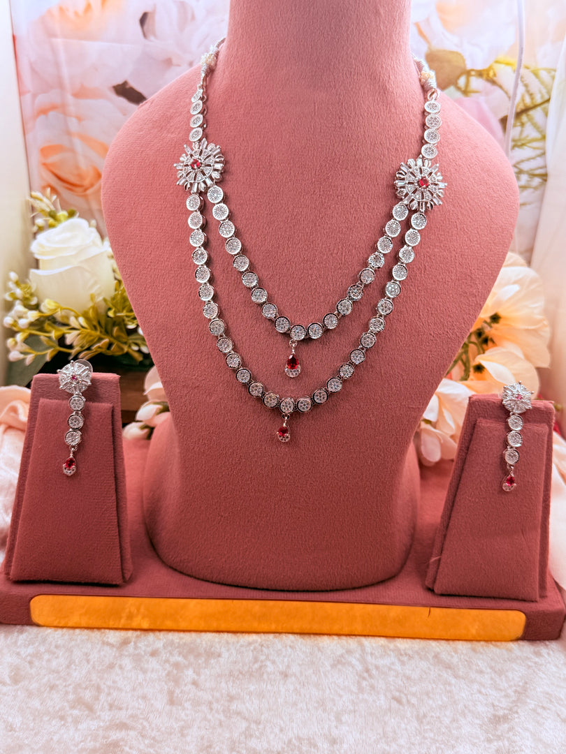 Double Line AD Silver set