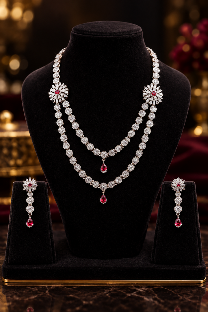 Double Line AD Silver set
