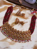 Load image into Gallery viewer, Manisha antique gold plated Choker Set