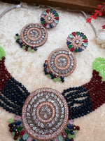 Load image into Gallery viewer, Gaurika American Diamond  layered Pearls Choker Set
