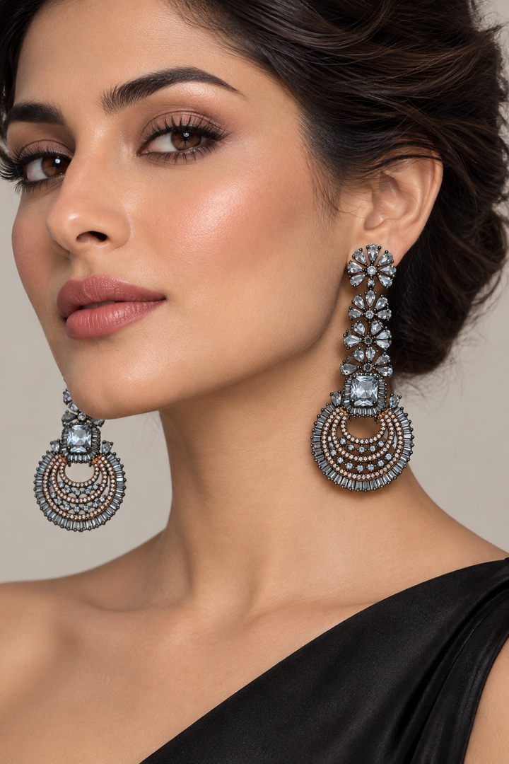 American Diamond Long Earring